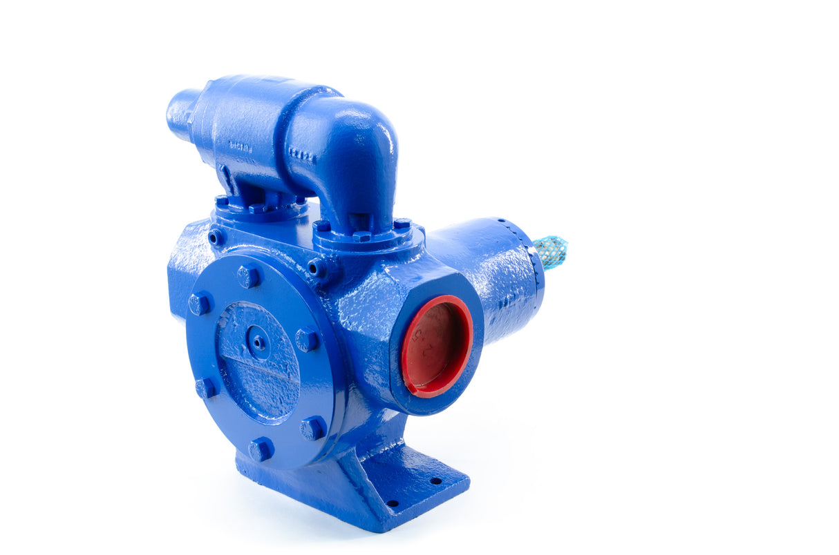 Internal gear pump with threaded ports and relief valve