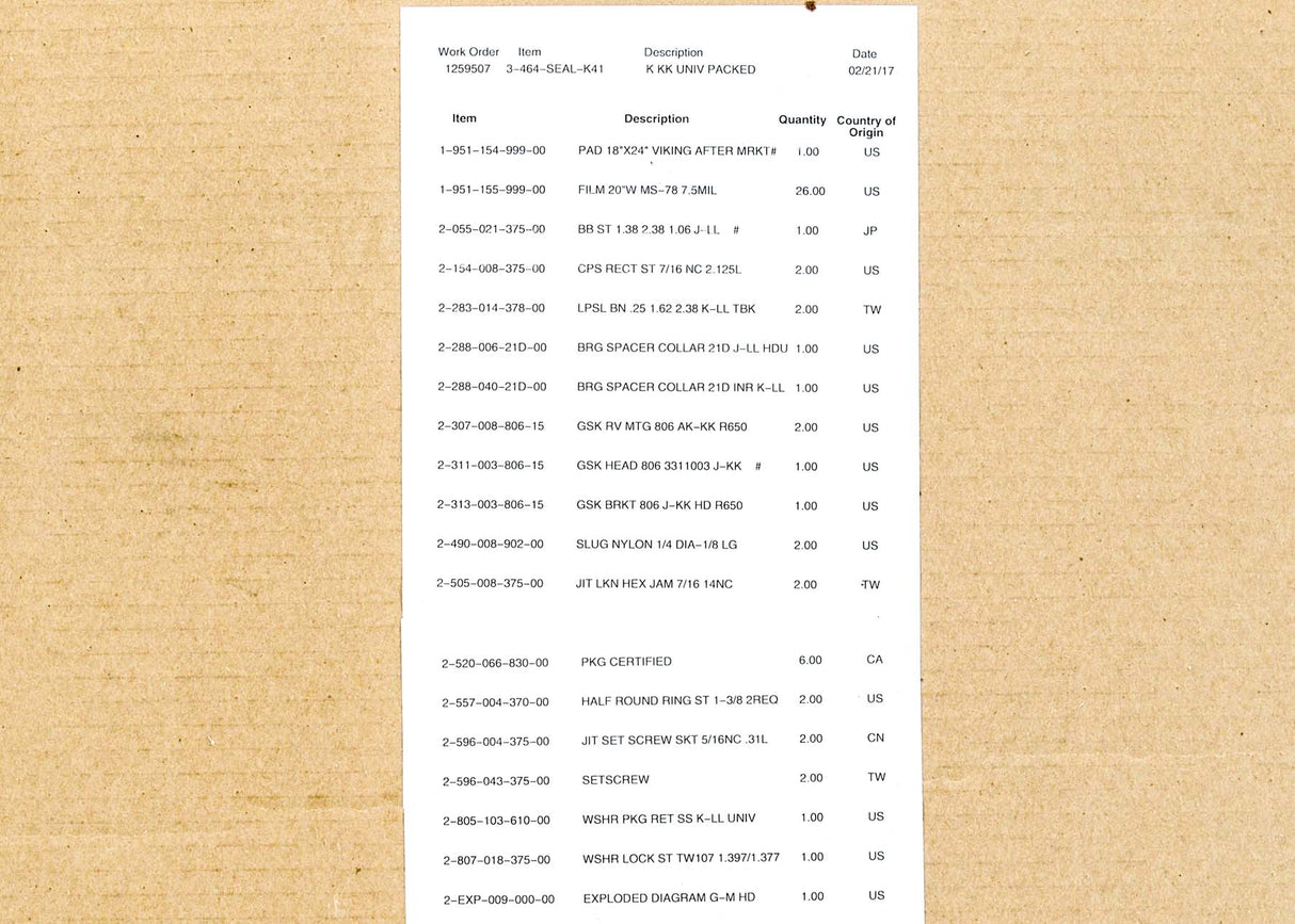 Viking® K/KK Universal Seal Kit|Viking® K/KK Universal Seal Kit|Viking® K/KK Universal Seal Kit