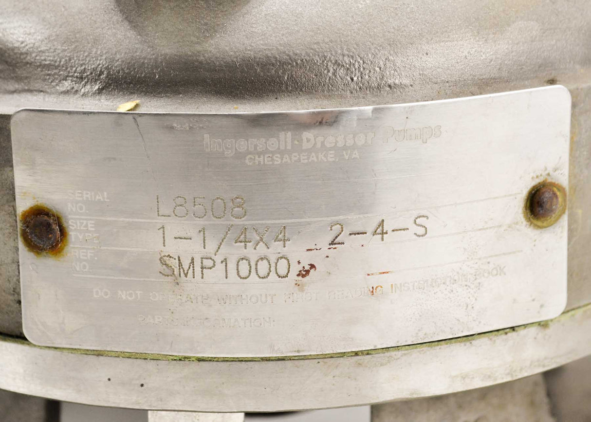 Ingersoll-Dresser SMP1000 Stainless Pump|Ingersoll-Dresser SMP1000 Stainless Pump|Ingersoll-Dresser SMP1000 Stainless Pump|Ingersoll-Dresser SMP1000 Stainless Pump|Ingersoll-Dresser SMP1000 Stainless Pump|Ingersoll-Dresser SMP1000 Stainless Pump