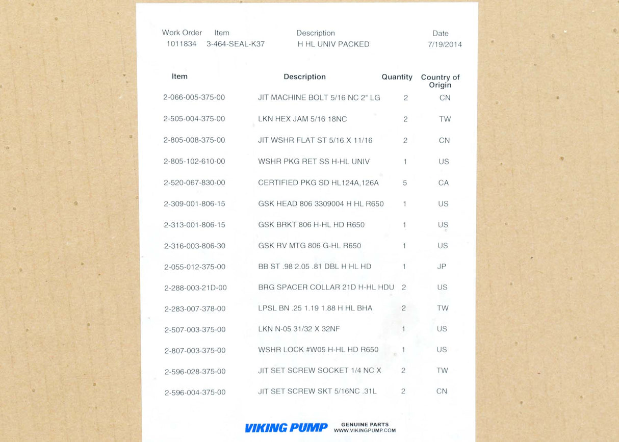 Viking® H/HL Universal Seal Kit|Viking® H/HL Universal Seal Kit|Viking® H/HL Universal Seal Kit|Viking® H/HL Universal Seal Kit